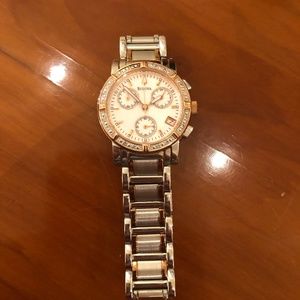 Authentic rose gold Bulova watch